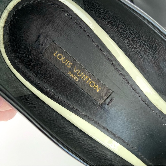 Louis Vuitton Black Patent Leather Peep Toe Platform High Heel Pumps Size 41 - Picture 12 of 16